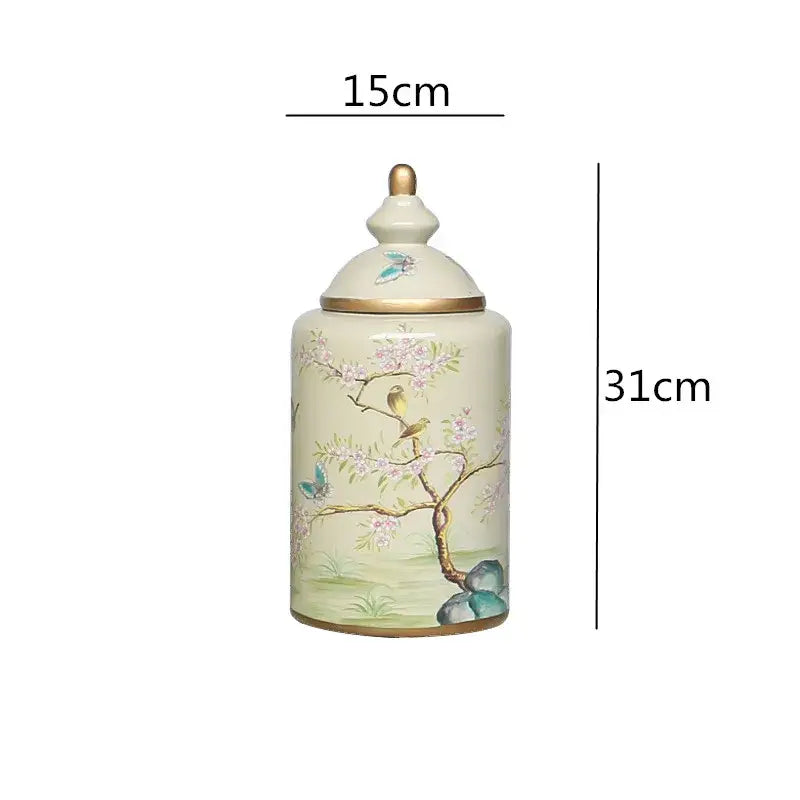 Vase chinois décor oiseaux