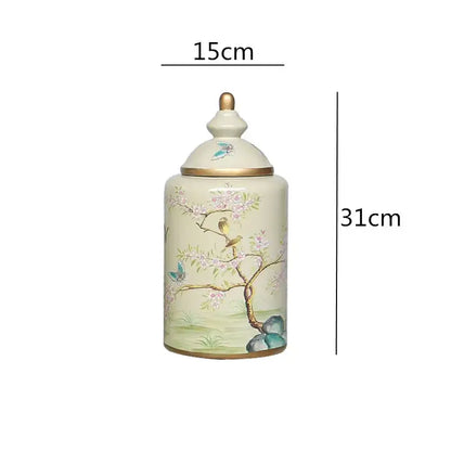 Vase chinois décor oiseaux