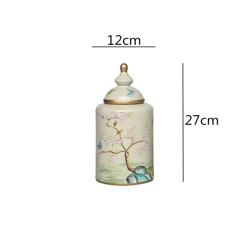 Vase chinois décor oiseaux