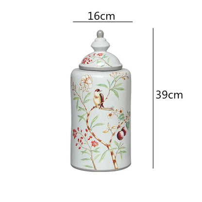 Vase chinois décor oiseaux