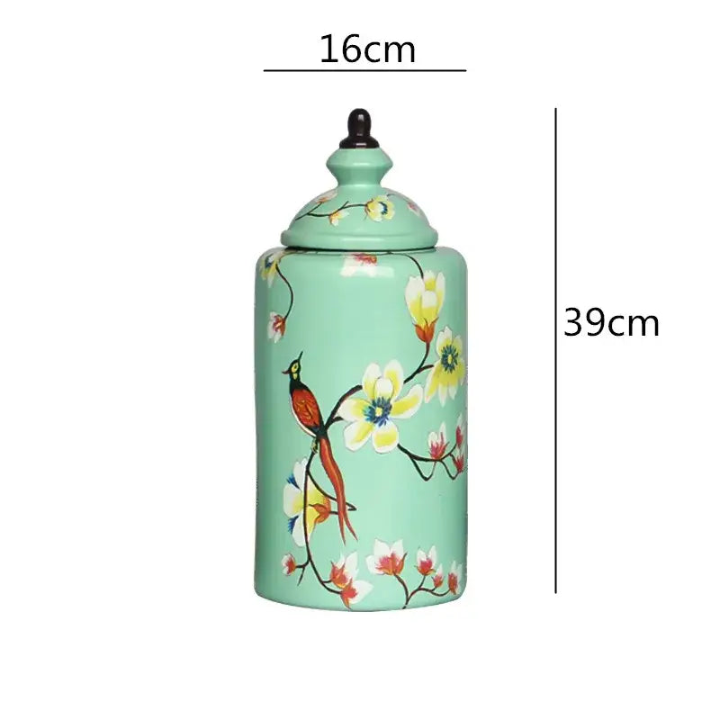 Vase chinois décor oiseaux