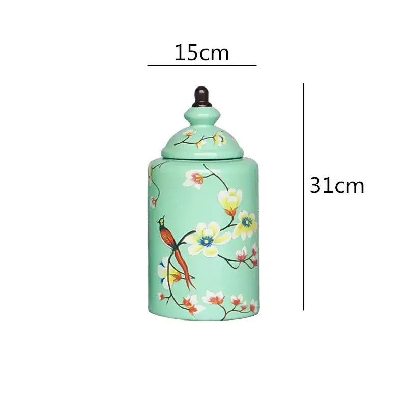 Vase chinois décor oiseaux