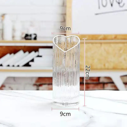 Vase coeur en verre