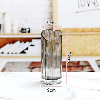 Vase coeur en verre