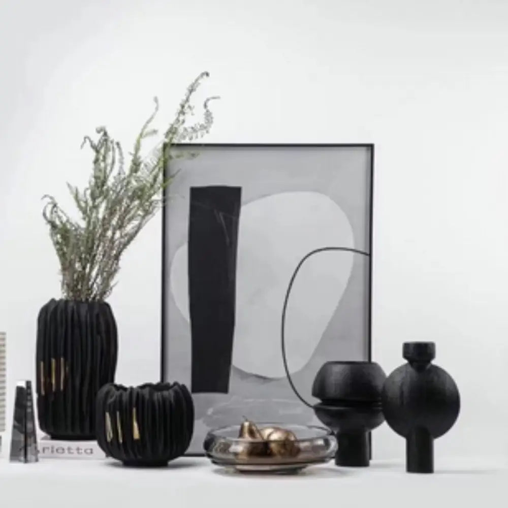 Vase design noir
