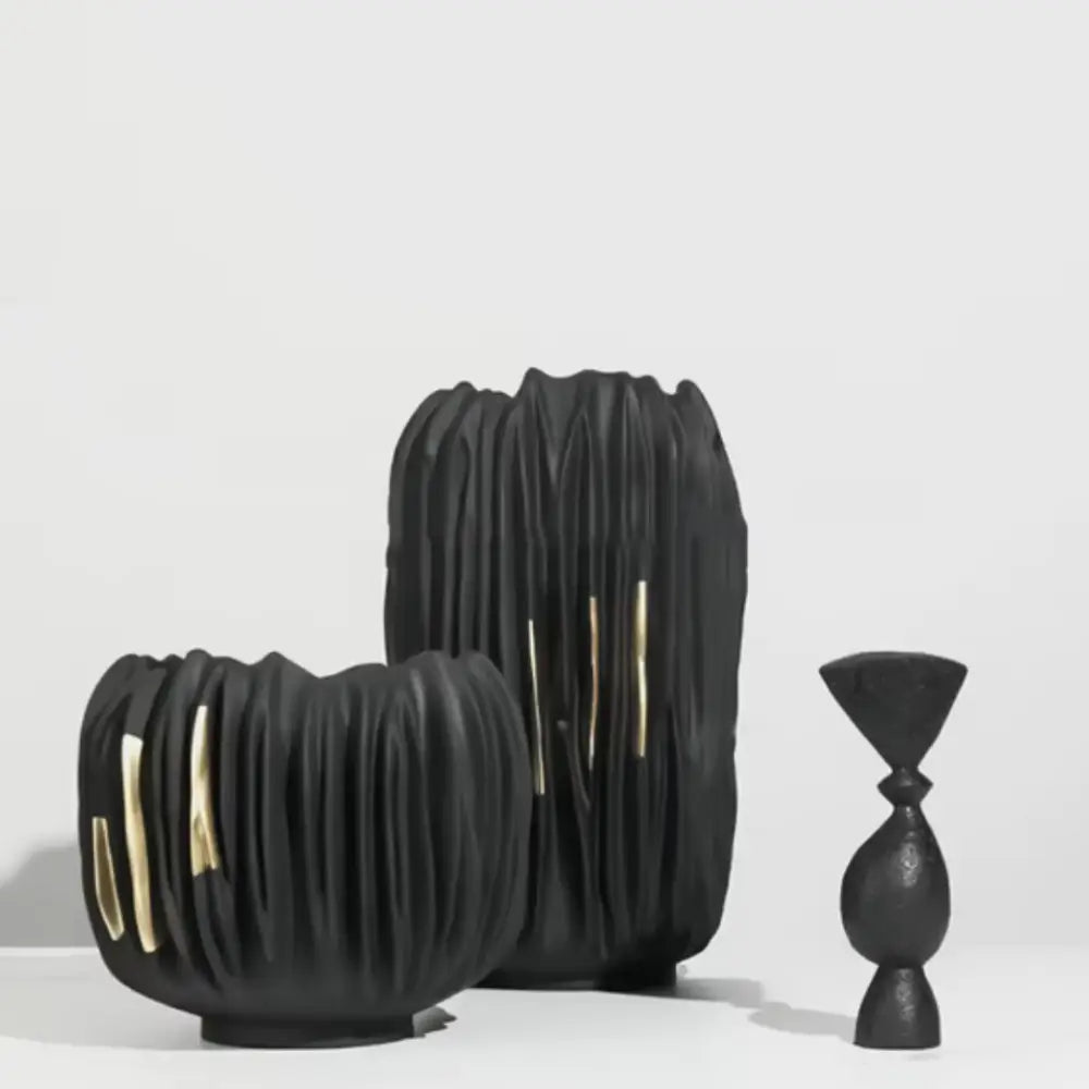 Vase design noir