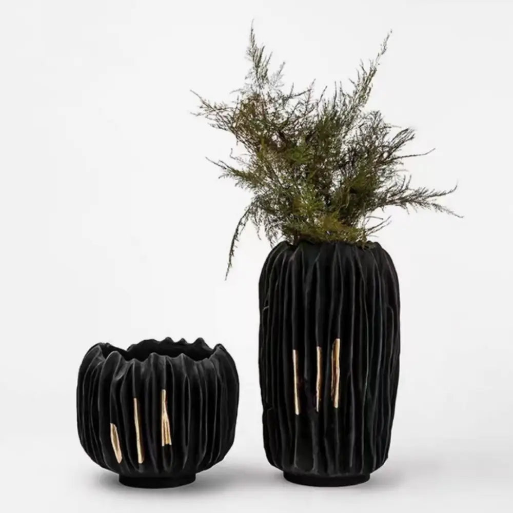 Vase design noir