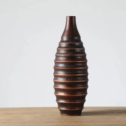 Vase effet bois artisanal