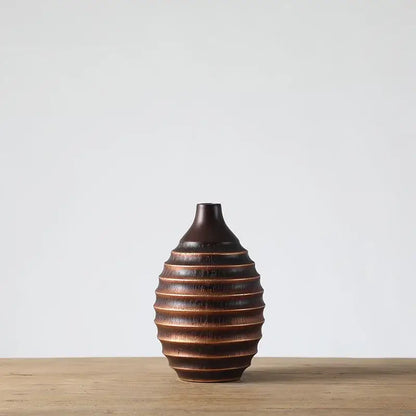 Vase effet bois artisanal