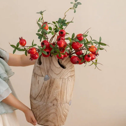 Vase en bois naturel