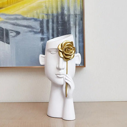 Vase en forme de visage