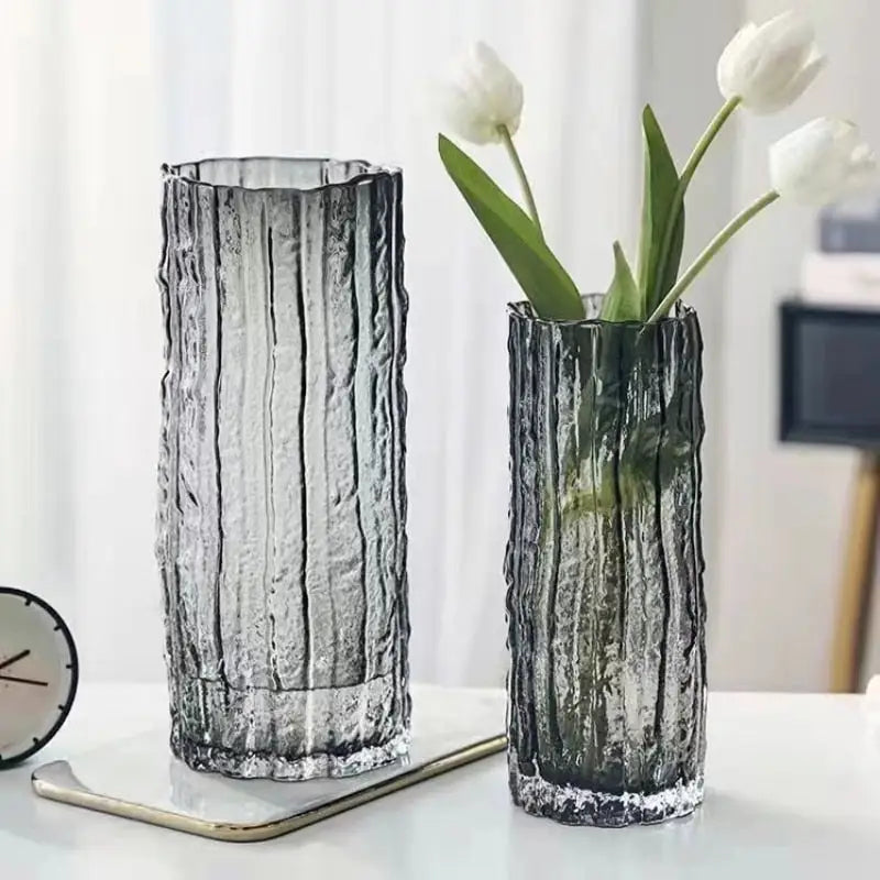 Vase en verre cylindrique