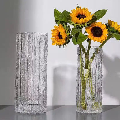 Vase en verre cylindrique