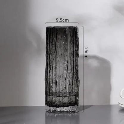 Vase en verre cylindrique