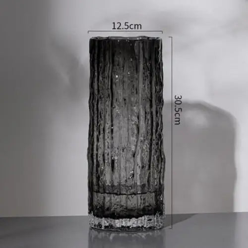 Vase en verre cylindrique