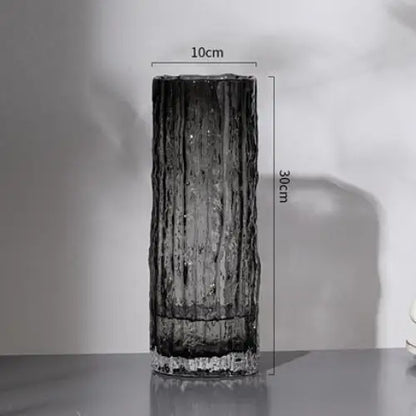 Vase en verre cylindrique