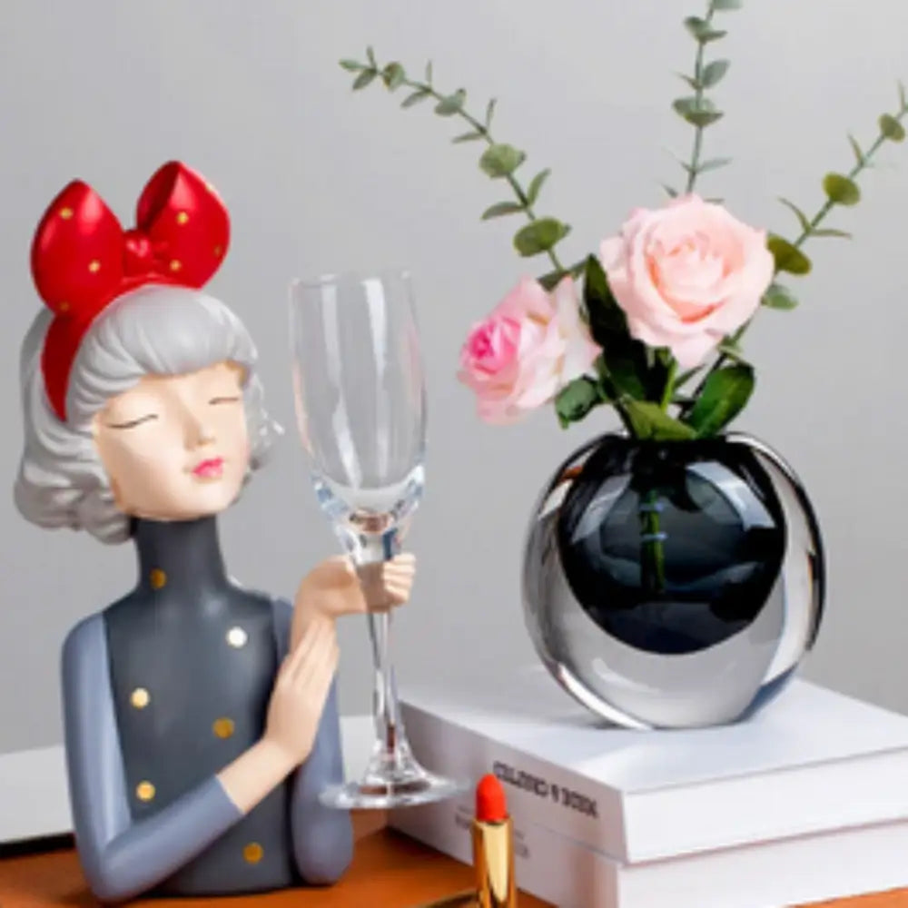 Vase en verre soufflé design