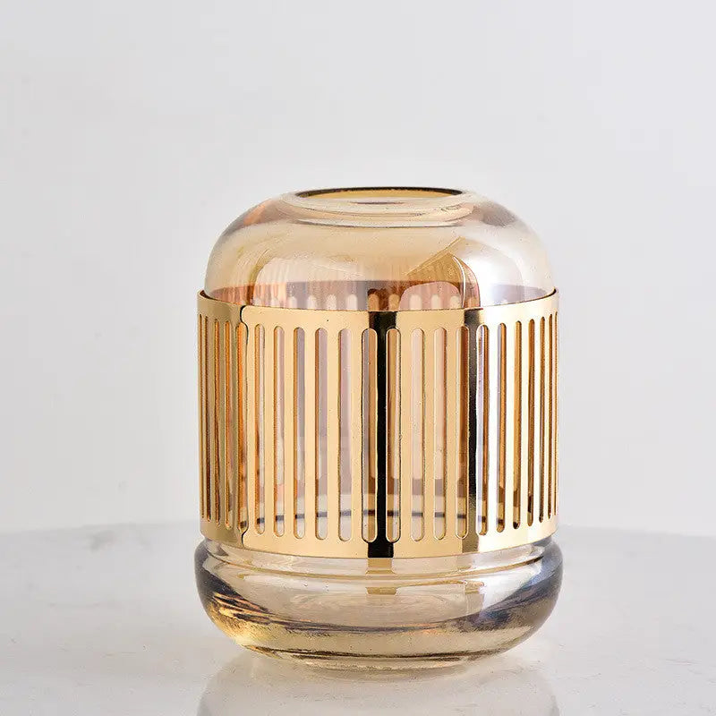 Vase en verre transparent