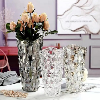 Vase en verre transparent vintage