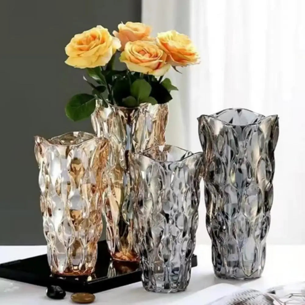 Vase en verre transparent vintage