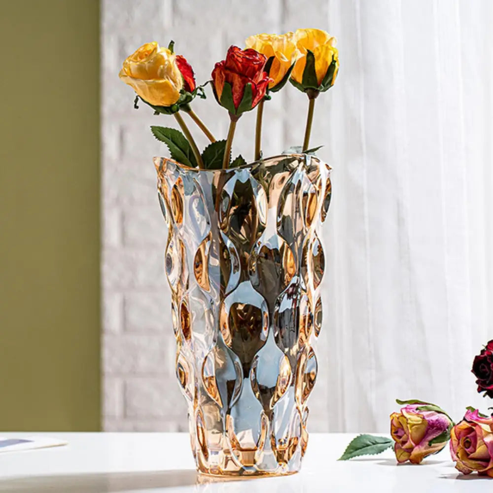 Vase en verre transparent vintage
