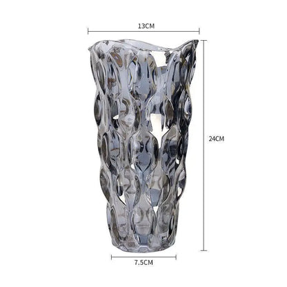 Vase en verre transparent vintage
