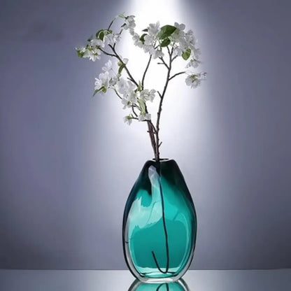 Vase en verre vert