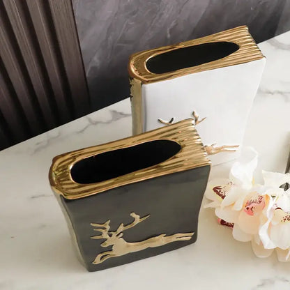 Vase livre avec cerf