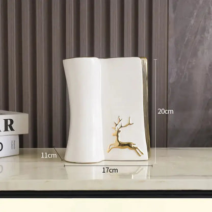 Vase livre avec cerf