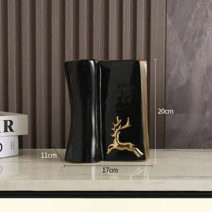 Vase livre avec cerf