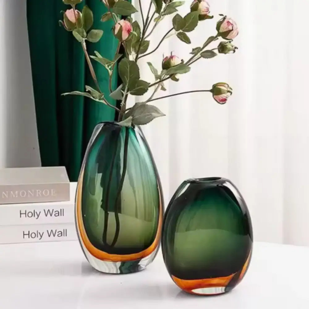 Vase verre soufflé vintage