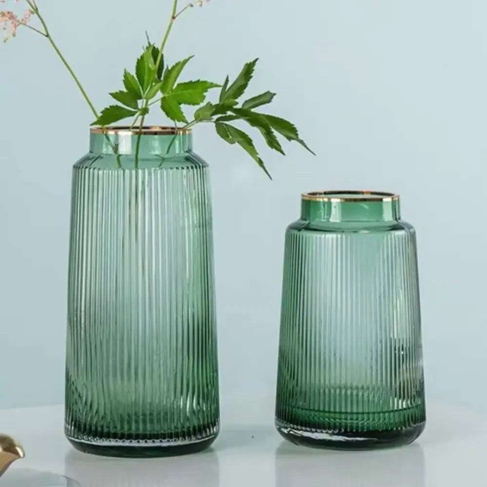 Vase verre vert