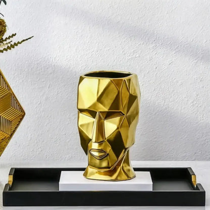 Vase visage abstrait