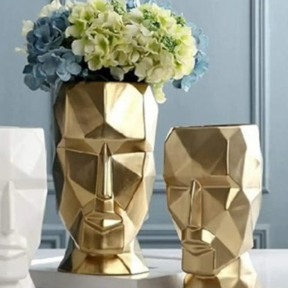 Vase visage abstrait