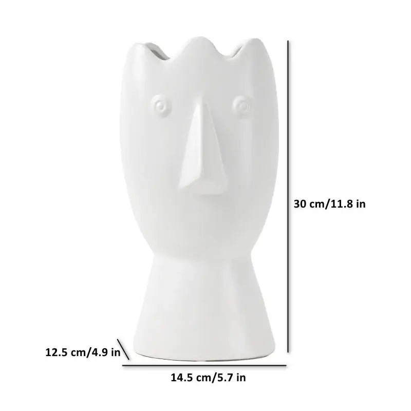 Vase visage blanc