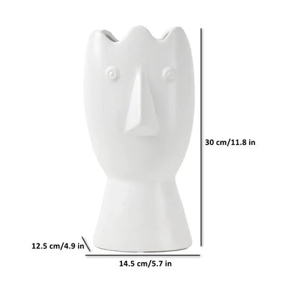 Vase visage blanc