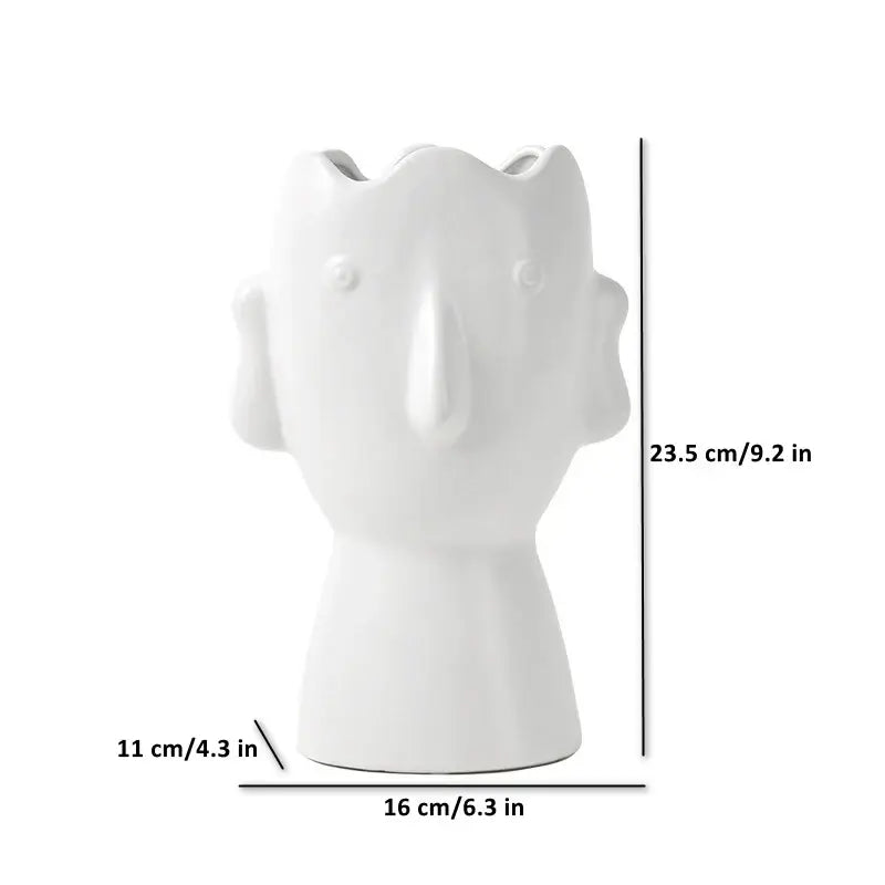 Vase visage blanc