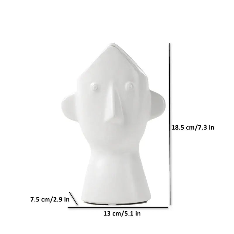 Vase visage blanc