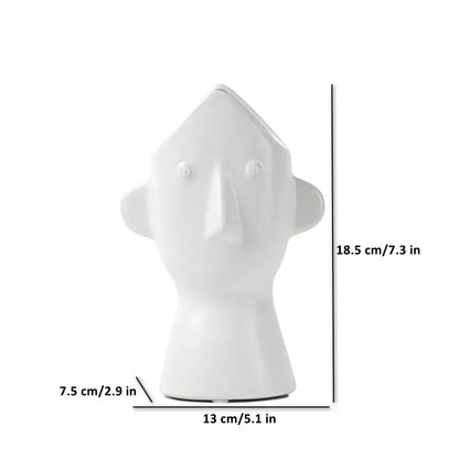 Vase visage blanc