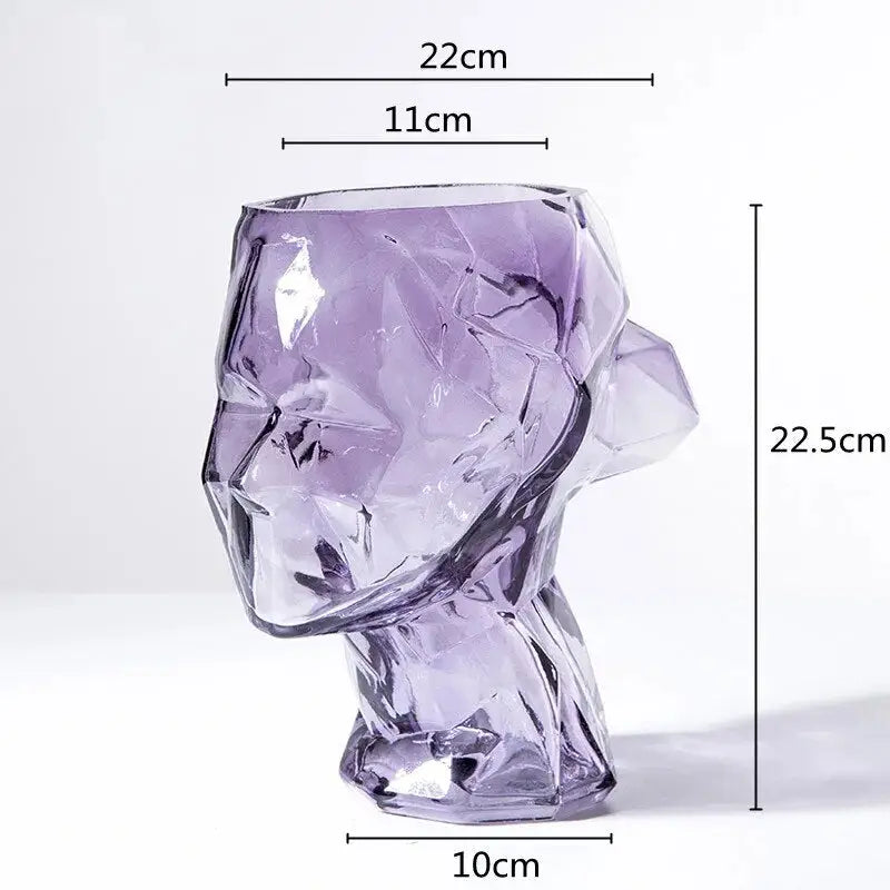 Vase visage verre