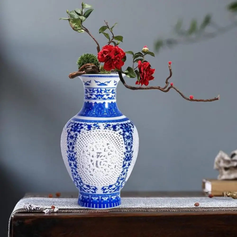 Vases chinois bleu et blanc