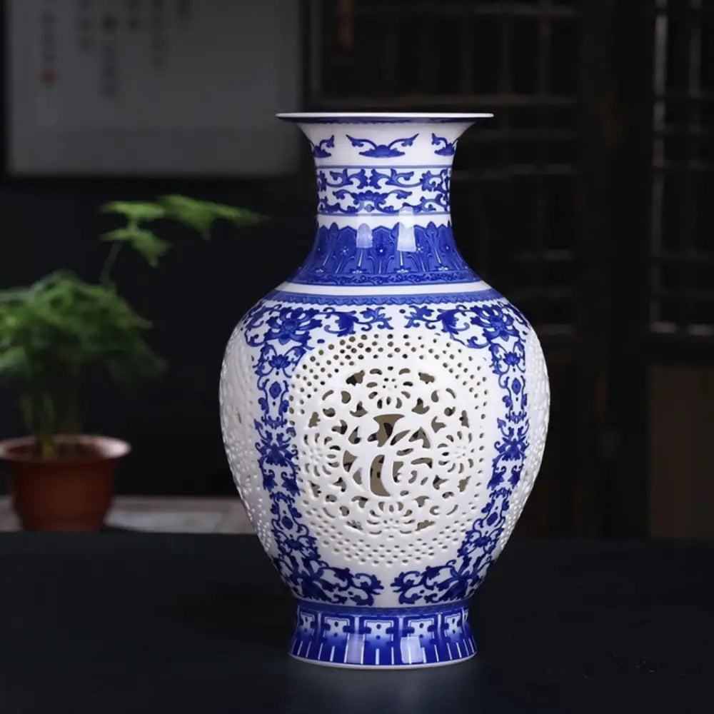 Vases chinois bleu et blanc