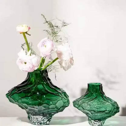Vases en verre transparent
