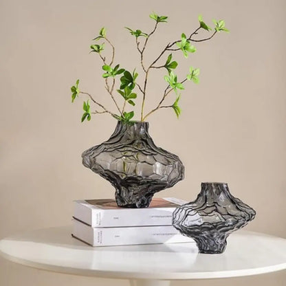 Vases en verre transparent