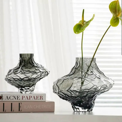 Vases en verre transparent