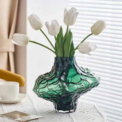 Vases en verre transparent
